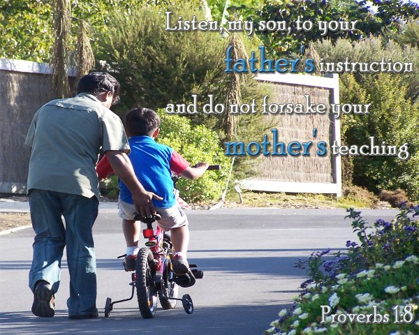 Proverbs 1:8 - father's instruction mother's teaching